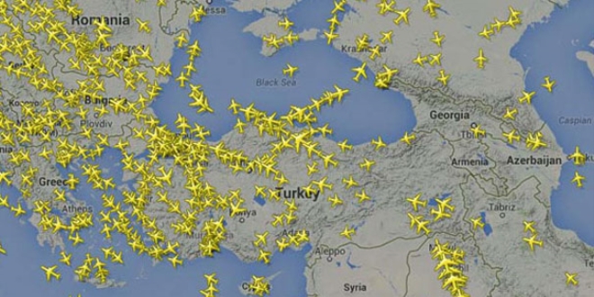 Türk hava sahasından 18 saniyede bir uçak geçti