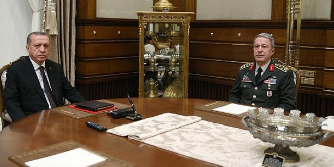 Erdoğan Orgeneral Akar'ı kabul etti