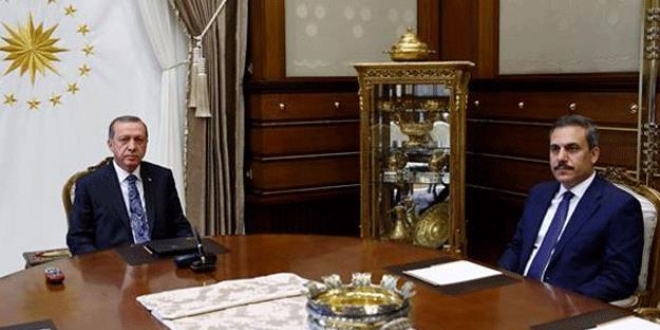 Erdoğan, MİT Müsteşarı Fidan ile bir araya geldi