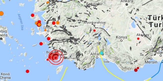 Gökova'da gece yarısı korkutan deprem!