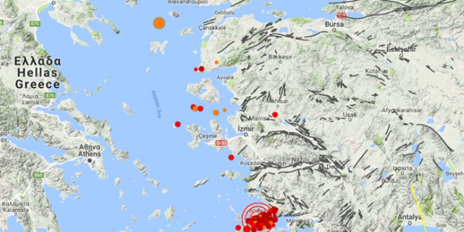 Gökçeada açıklarında 4.1 büyüklüğünde deprem oldu