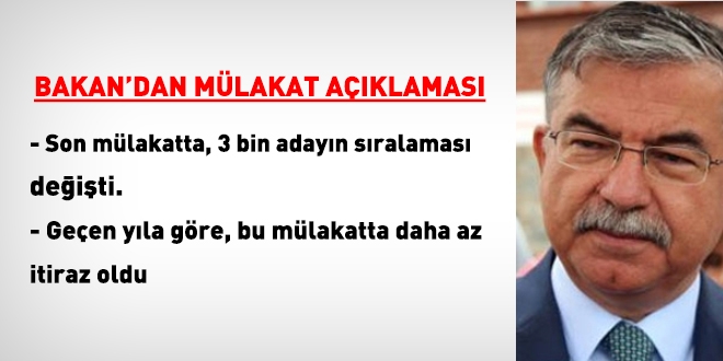 Bakan Ylmaz: Mlakatta itiraz says azalyor