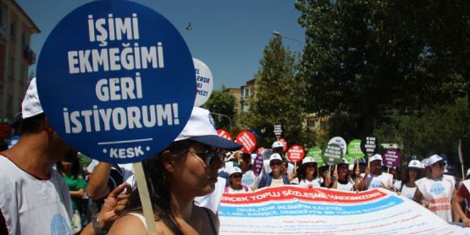 KESK, ikinci kez ihraç edilenleri heyete koyduğu için, içeri alınmadı