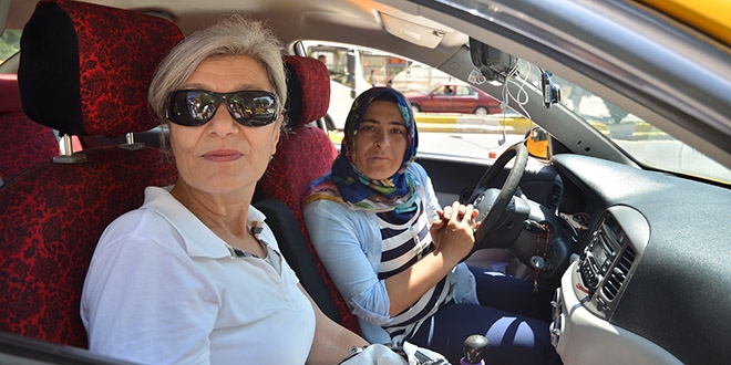 Çorum'un tek kadın taksi şoförü