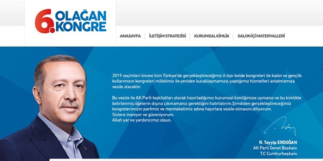 AK Parti'den 6. Olağan Kongre'ye özel web sitesi