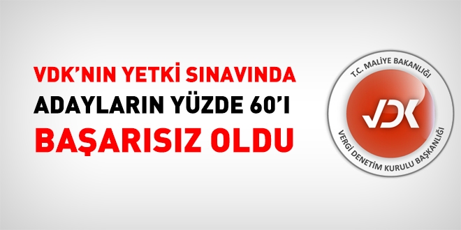 VDK'nın yetki sınavında adayların yüzde 60'ı kaybetti