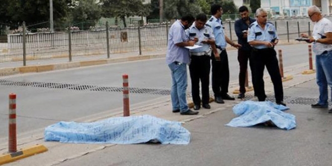Camiden çıkıp yoldan geçerken otomobil altında öldüler