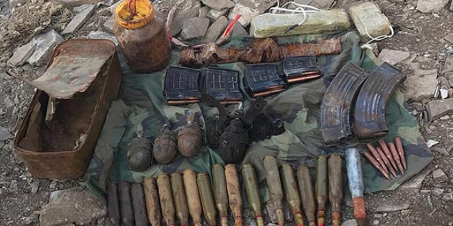 Hakkari'de çok sayıda mühimmat ele geçirildi