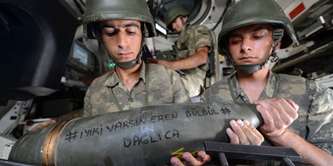 Mehmetçik'ten teröristlere 'Eren Bülbül' yazılı mermi