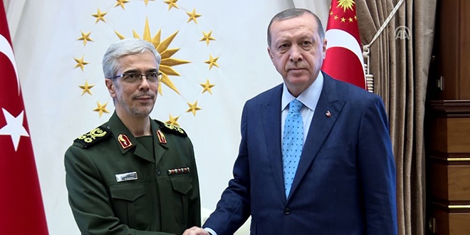 Erdoğan, İran Genelkurmay Başkanı'nı kabul etti