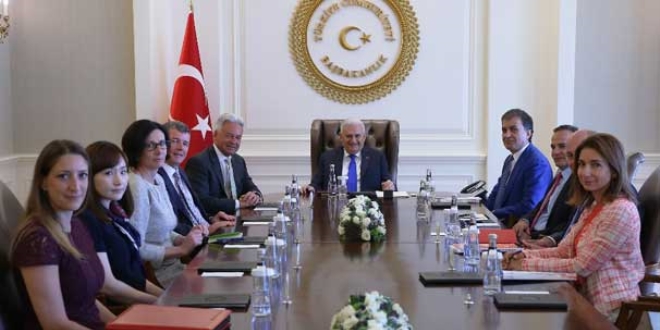 Binali Yıldırım, İngiliz Bakan Alan Duncan'ı kabul etti