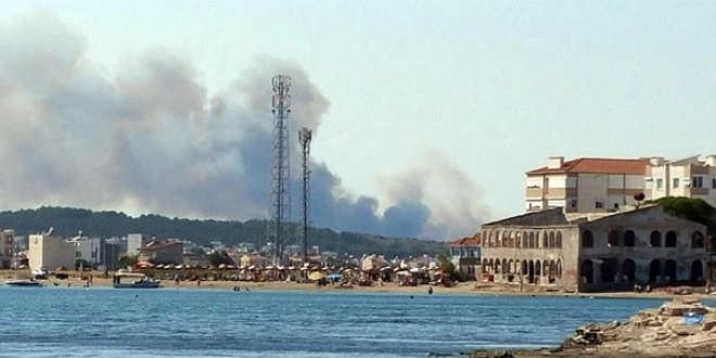 Balıkesir'in turizm bölgesi Şeytan Sofrası'nda orman yangını çıktı