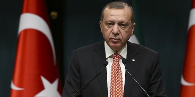 Erdoğan'dan şehit ailelerine başsağlığı telgrafı