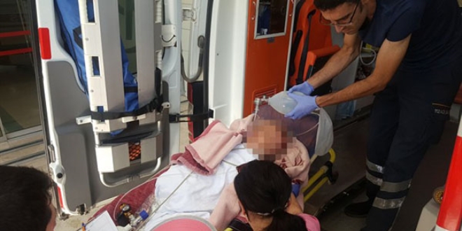 Balkonda kafasına kurşun isabet eden kadın yaralandı