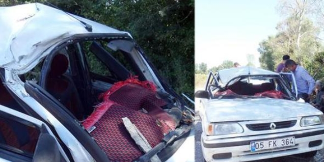 Seyir halindeki aracın üzerine ağaç devrildi: 1 ölü, 2 yaralı