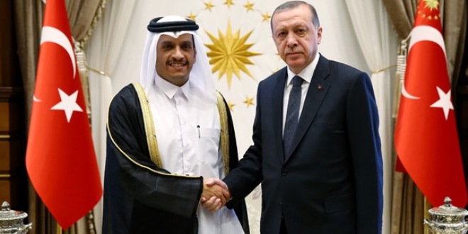 Erdoan, Katar Dileri Bakan El Sani'yi kabul etti