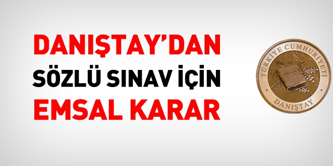 Dantay'dan szl snav iin emsal karar