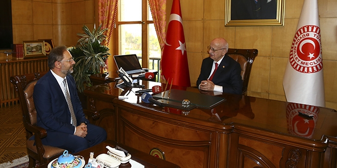 Kahraman, Diyanet İşleri Başkanı Erbaş'ı kabul etti