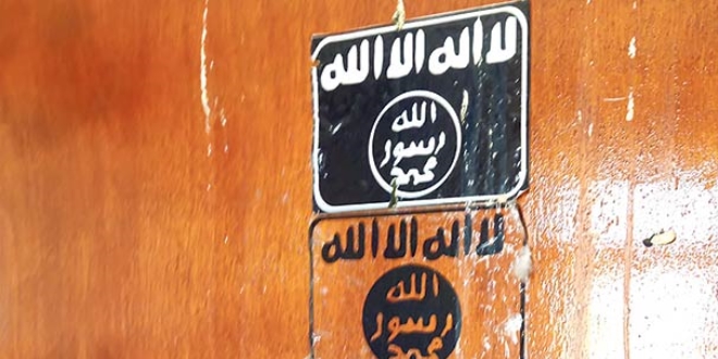 Terör yuvasında DAEŞ izleri