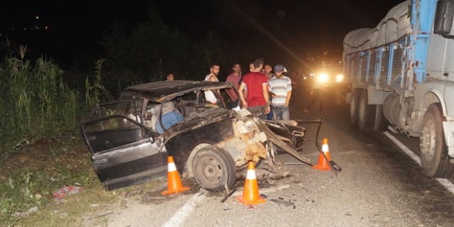 Trabzon'da trafik kazas: 1 l, 3 yaral