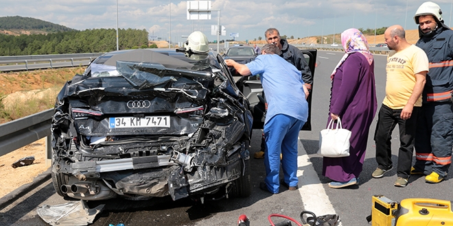 Kuzey Marmara Otoyolu'nda trafik kazas: 5 yaral