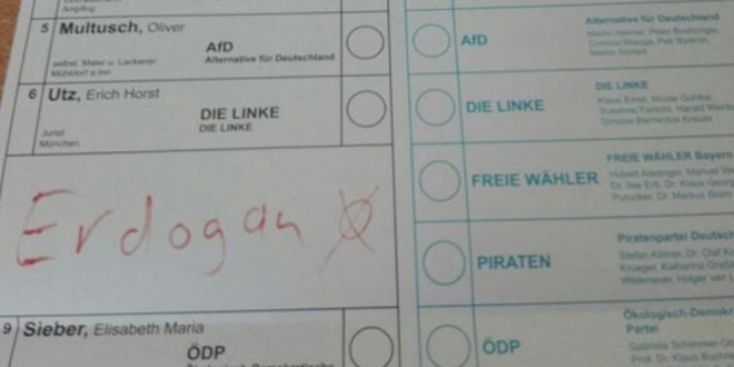 Almanya seçimlerinde Erdoğan'a oy çıktı!