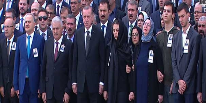 Milletvekili Yüksel'in cenaze törenine Cumhurbaşkanı katıldı