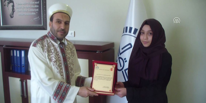 14 yaşındaki Habibe, 66 günde hafız oldu