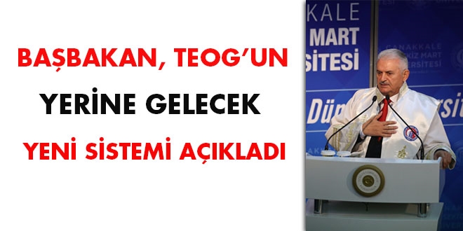 Başbakan, TEOG'un yerine gelecek yeni sistemi açıkladı