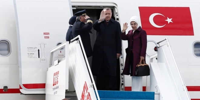 Cumhurbaşkanı Erdoğan, Ukrayna'ya gitti