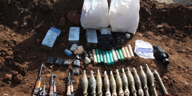 Kars'ta PKK'ya ait çok sayıda mühimmat ele geçirildi