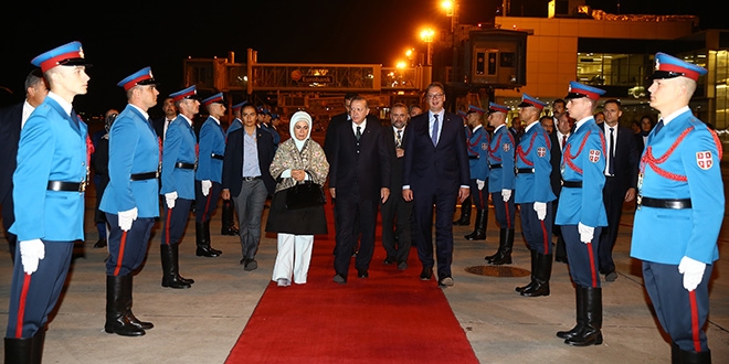 Cumhurbaşkanı Erdoğan, Sırbistan'dan ayrıldı