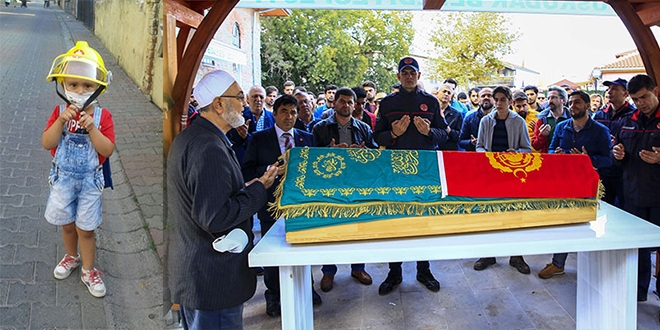 En büyük hayaliydi...cenazesine itfaiyeciler de katıldı