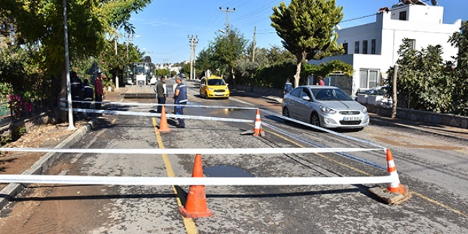 Bodrum'da içme suyu isale hattında patlama