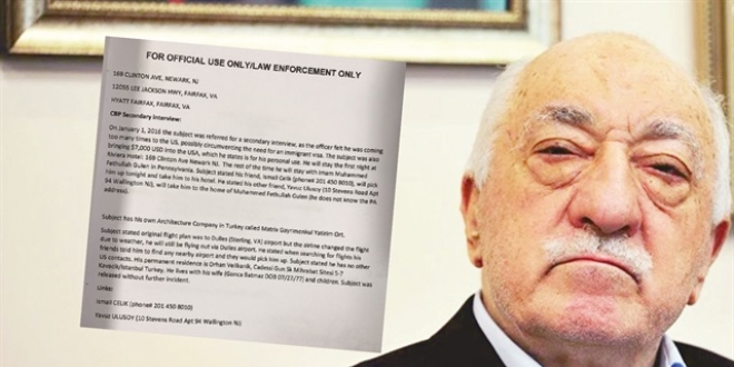 ABD belgesiyle Gülen'i istedik