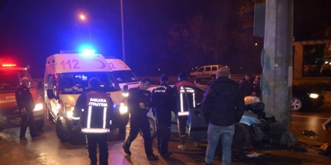 Başkentte trafik kazası: 1 ölü, 7 yaralı