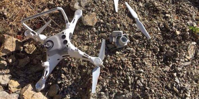 Artvin'de, kartal drone parçaladı