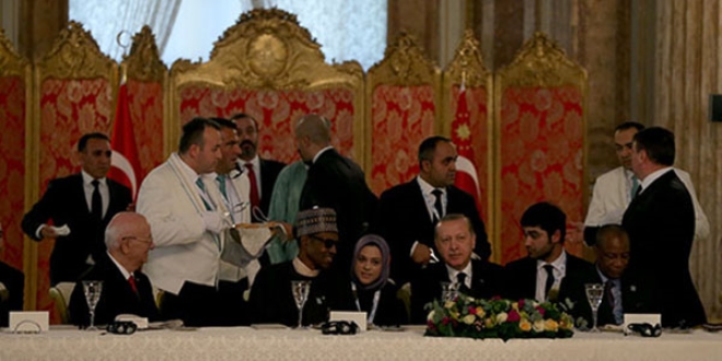 Erdoğan, D-8 Zirvesi katılımcılarına yemek verdi