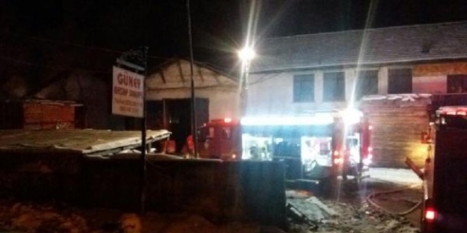 Zonguldak'ta kereste fabrikasında yangın