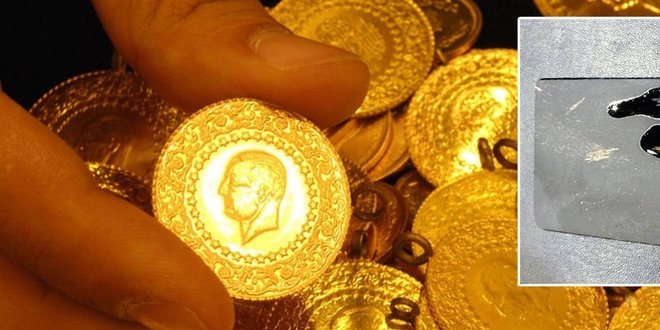Altınları oyup, içini pirinçle doldurdular