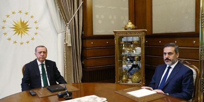 Erdoğan, MİT Müsteşarı Fidan'ı kabul etti