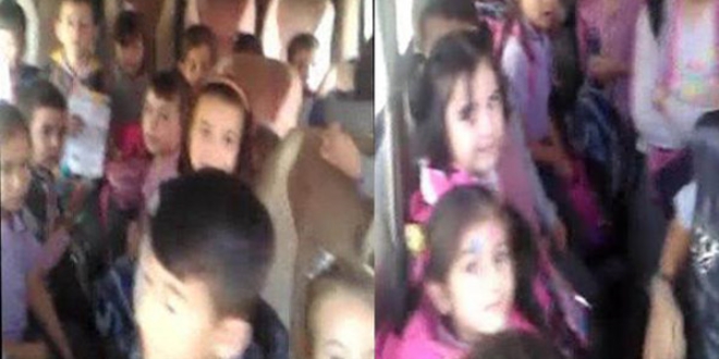 Öğrencileri adeta üst üste taşıdılar