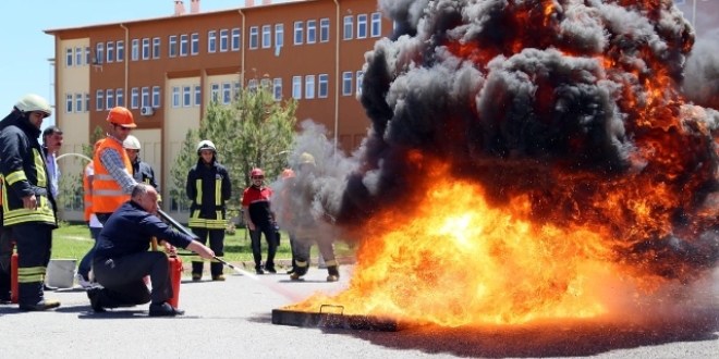 Şırnak'ta yangın tatbikatı