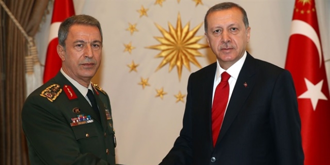 Erdoğan, Genelkurmay Başkanı Akar'ı kabul etti