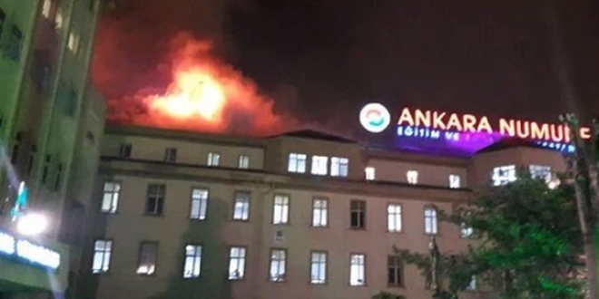 Ankara Eğitim ve Araştırma Hastanesi'nde yangın çıktı