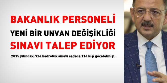 Bakanlk personeli, zhaseki'den yeni bir snav talep ediyor