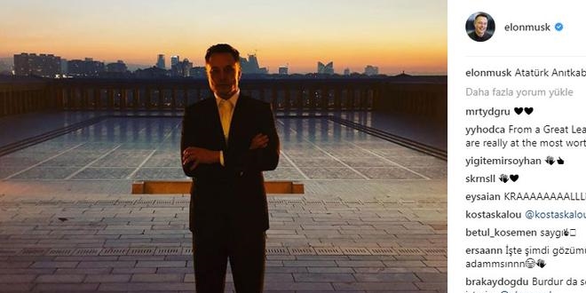 Elon Musk'tan Anıtkabir paylaşımı