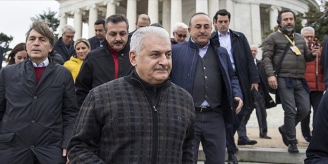 Başbakan Yıldırım'dan Washington'da Üniversite ziyareti