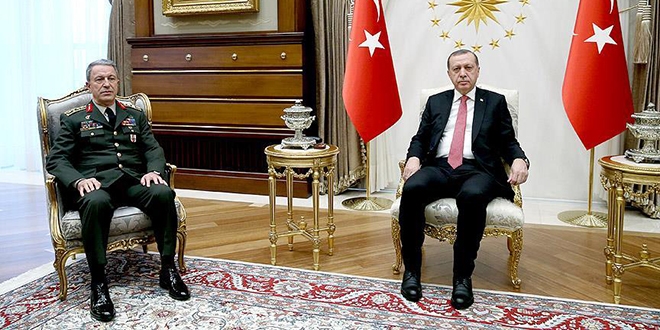 Erdoğan, Orgeneral Akar'ı kabul etti