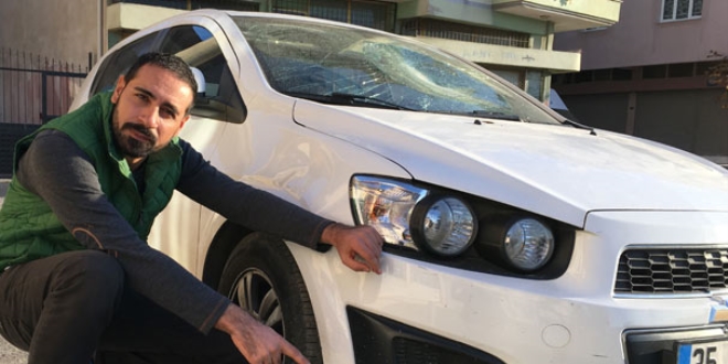 Servise sapasağlam verdiği aracını kazalı buldu!
